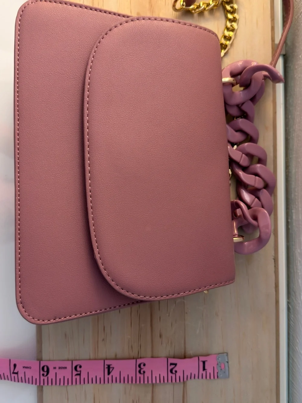 Like Dreams Mauve Pink Chain-Handle Crossbody Bag